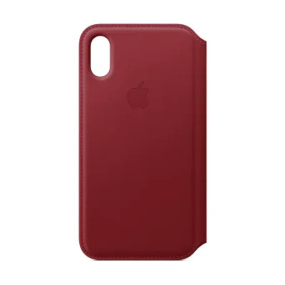 Husa Book Leather Folio Apple pentru iPhone X/XS Rosu foto