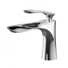 Baterie lavoar baie Brius&amp;trade;, 17 cm, monocomanda, design modern si minimalist, montare pe blat, rezistenta la rugina si coroziune, durabila, usor de ins foto