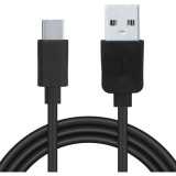 Cablu alimentare si date pt. smartphone, USB 3.0 (T) la Type-C(T), PVC,2.1,Retail pack, 1.8m, black, Spacer