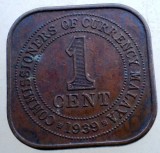 1.616 MALAYA GEORGE VI 1 CENT 1939