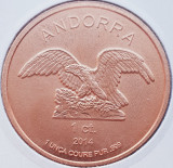 2039 Andorra 1 centim 2014 Golden Eagle - Copper Bullion km 551 UNC