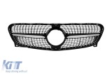 Grila diamantata crom/neagra potrivita pentru Mercedes GLA X156 2014-2017 Performance AutoTuning