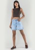 Blugi scurti albastru deschisi cu talie inalta P621-6 M7, Nina Carter