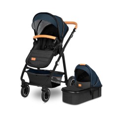 Carucior 2 in 1, Lionelo, Amber, Cadru aluminiu, Cu landou intarit si salteluta moale, Reversibil, Maner ajustabil, Huse pentru foto
