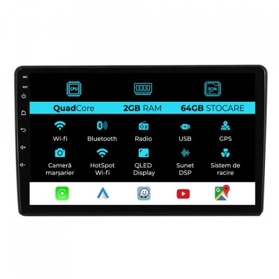 Navigatie Dedicata Volkswagen Beetle (2012 - 2018) 9 Inch, 2Gb Ram, 64Gb stocare, Carplay foto