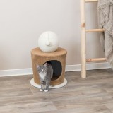 TRIXIE Culcuș pentru pisici cu minge de zg&acirc;riat 36x50 cm gri taupe 444012