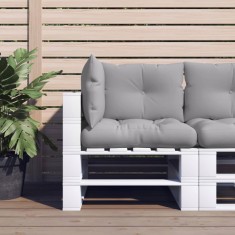 vidaXL Perne de paleți, 3 buc., gri, material textil
