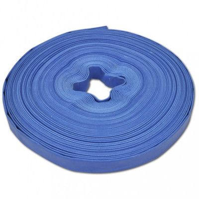 vidaXL Furtun plat, 50 m 1&amp;quot; PVC, livrare apă foto