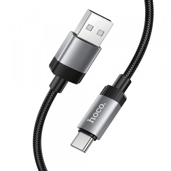 Cablu Date si Incarcare USB-A - USB-C HOCO X117, 60W, 1m, Negru