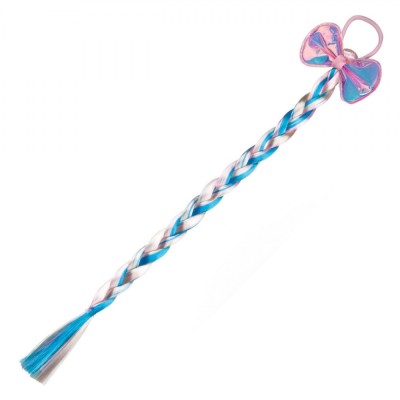 Elastic Păr Fete, Model Cu Fundă, Lungime 41 cm, Culoare Multicolor foto