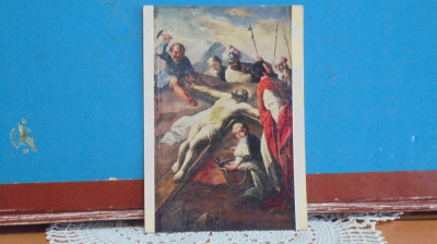 RELIGIE - JESUS CHRIST ESTE BATUT IN CUIE PE CRUCE - REPRODUCERE PICTURA foto