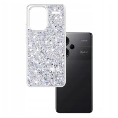 Husa pentru Xiaomi Redmi Note 13 Pro+ 5G - Techsuit Sparkly Glitter - White