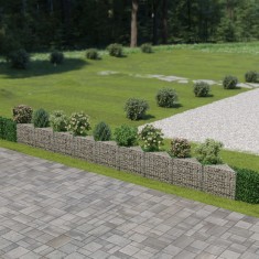 vidaXL Gabion perete din o?el galvanizat, 630 x 30 x 50 cm foto
