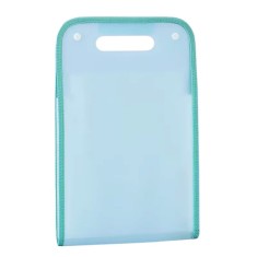 Suport Vertical pentru Hartii A4, Flippy, Suport Portabil pentru Hartie A4 cu Maner, PP, pentru Depozitare Hartii si Documente, 37x24.3 cm, Albastru