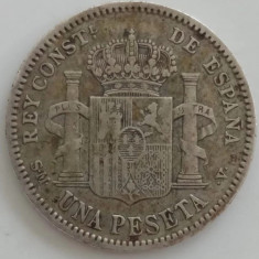 Moneda Spania - 1 Peseta 1904 - Argint