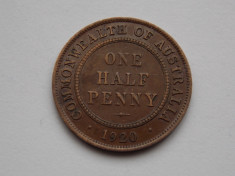 HALF PENNY 1920 AUSTRALIA foto