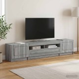 Cumpara ieftin Cabinet TV cu LED UTRECHT 3 buc. Sonoma gri Lemn prelucrat