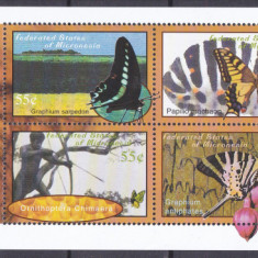 DB1 Fauna Fluturi Micronezia 2000 MS MNH