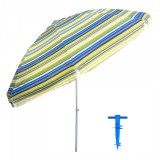 Pachet Umbrela protectie solara 3m + suport tip burghiu albastru Zilan ZTS8490_1