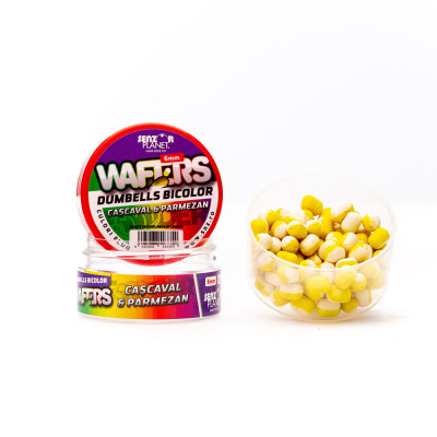 Wafters dumbells bicolor cascaval &amp;amp; parmezan 6mm 15g foto