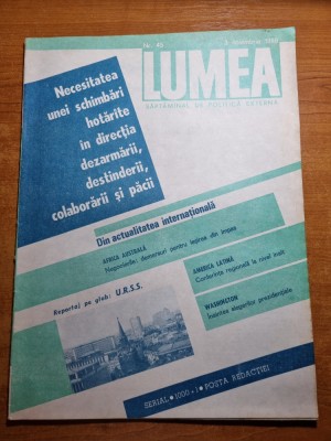 revista lumea 3 noiembrie 1988 foto