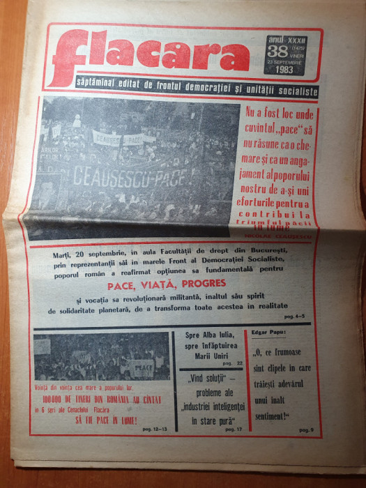 flacara 23 septembrie 1983-ceausescu cu george bush,cenaclul flacara,ilie balaci