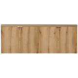 Dulap suspendat pentru lavoar dublu Skelbolu 160 cm, stejar