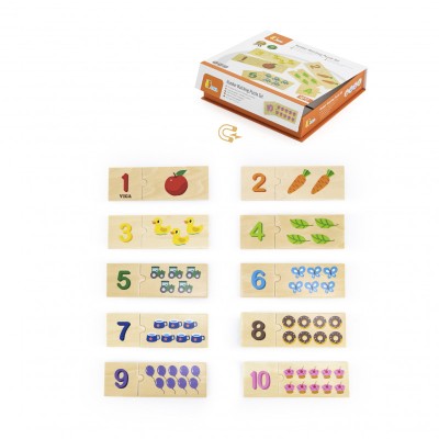 Set puzzle Potriveste numarul, Viga foto