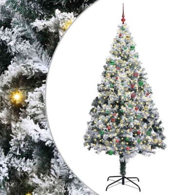 vidaXL Brad de Crăciun artificial cu 300 LED Verde 240 x 150 cm 3396988 foto
