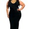 Z511-1 Rochie plus size accesorizata cu volanas pe o parte