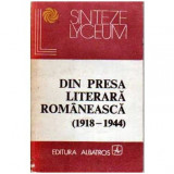 - Din presa literara romaneasca (1918-1944) - 109207