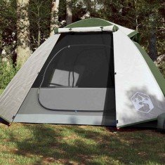 Cort de camping cupolă pentru 2 persoane, verde, impermeabil
