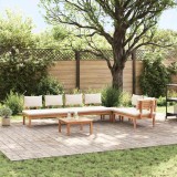 VidaXL Set de Bănci pentru Grădină cu pernă 5 pcs Maro, Crem