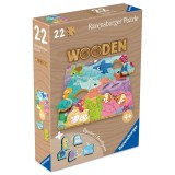 Ravensburger - Puzzle din lemn vietati marine 22 piese