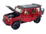 Cumpara ieftin Macheta replica Mercedes G Class metal rosu deschide usi, capota, portbagaj 1:24