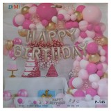 Cumpara ieftin Set arcada cu baloane KidMania&reg; 73 bucati, Happy Birthday