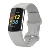 Bratara siliconica Edman pentru Fitbit Charge 5, marimea S, Gri