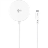 Incarcator magnetic Wireless Qi USB type C 25W cu stand, Goobay G80354
