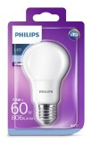 Bec LED 7.5W (60W), E27, lumină naturală rece, fără intensitate variabilă, temperatura culoare 6500k