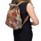 Rucsac de dama din Piele, Design Modern cu Flori Aplicate, Multicolor, 30x33x17 cm
