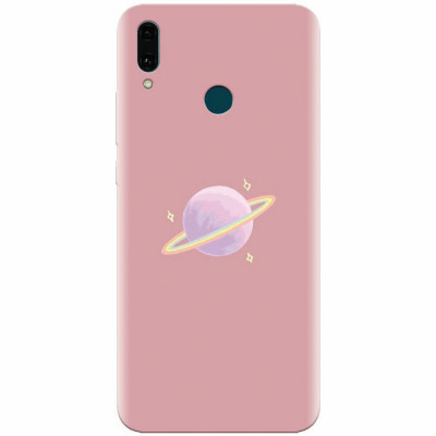 Husa silicon pentru Huawei Y9 2019, Saturn On Pink foto