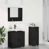 Cumpara ieftin Set de mobilier pentru baie 3 buc. Negru 61 x 35 x 64 cm