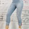R940RR-411 Blugi tip colanti din denim elastic model destroyed