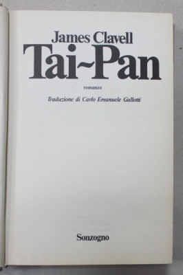 TAI - PAN di JAMES CLAVELL , TEXT IN LIMBA ITALIANA , 1979 foto
