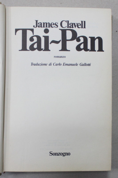 TAI - PAN di JAMES CLAVELL , TEXT IN LIMBA ITALIANA , 1979