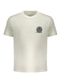 Cumpara ieftin Tricou bărbați cu decolteu la baza g&acirc;tului din bumbac, Alb, S