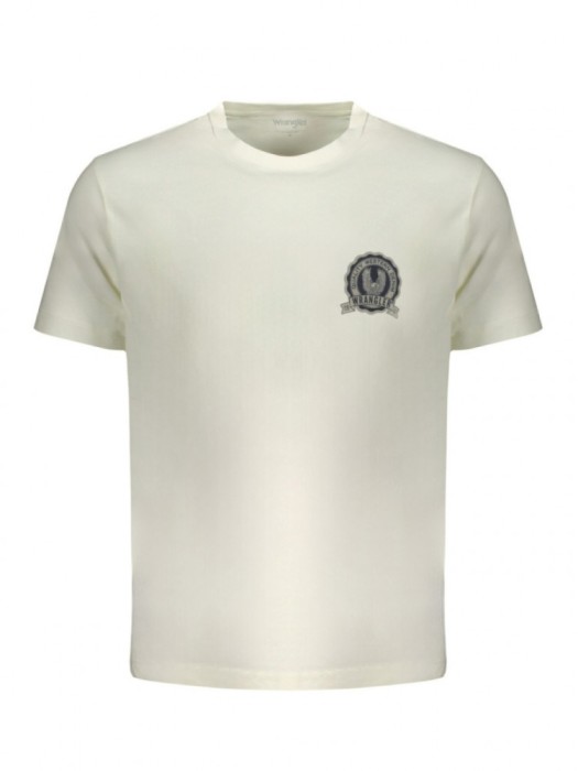 Tricou bărbați cu decolteu la baza g&acirc;tului din bumbac, Alb, S