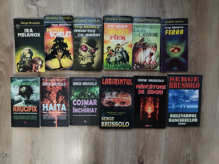Serge Brussolo &ndash; set 12 romane SF, horror