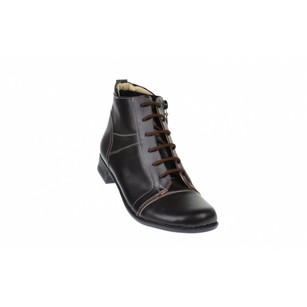 Oferta marimea 36 - Ghete dama Amanda din piele naturala, imblanite, culoare Maro - LG21MABOX