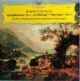 Robert Schumann . Herbert von Karajan &lrm;&ndash; Symphonien Nr. 1 "Spring" &bull; Nr. 4 [ vinil, LP ] _ NM / VG+ _ Deutsche Gr, Germania